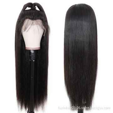 Fuxin Eurasian Hd Hair Vendors Wigs 12a 36 38 40 Inch Transparent Lace Front Wigs Preplucked Large Cap Woman Wigs Pre-plucked